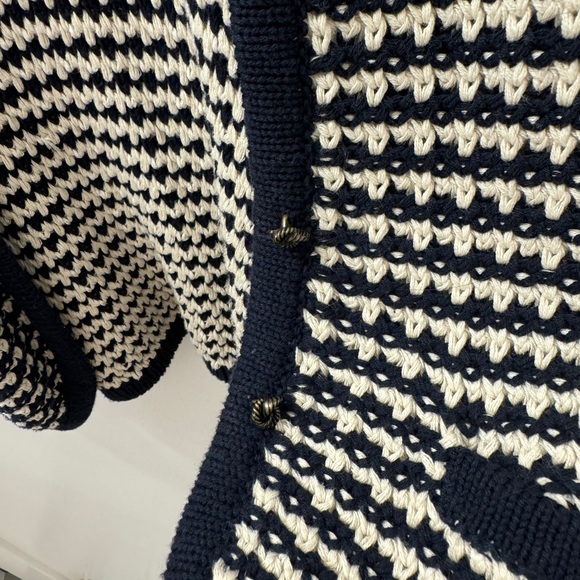Tommy Hilfiger White and Navy Knitted Cardigan - Picture 3 of 7